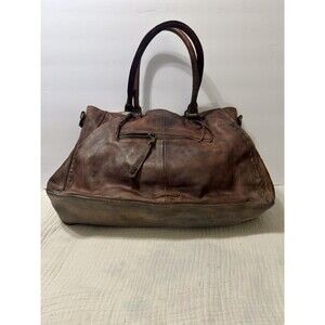 Bed Stu Leather Rockaway Shoulder Bag Tote Dark Teak Rustic ($345 New)